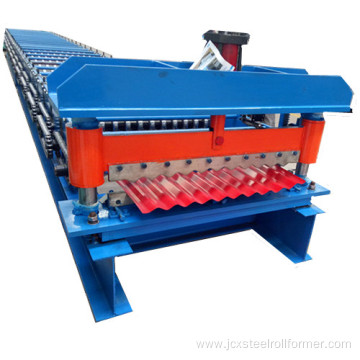 Corrugated roof panel roll forming machine